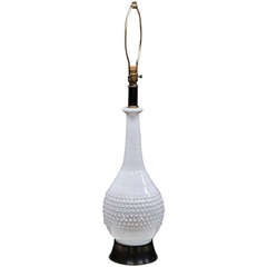 White Mid-Century Scaled Ceramic Table Lamp in the manner of Nils Thorsson 10