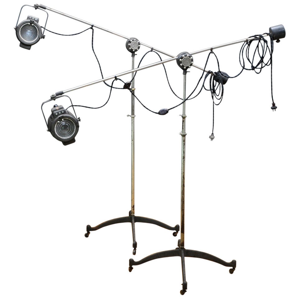 1930
s Industrial Studio Floor Lamps