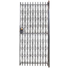 Heavy Antique Wrought Iron Metal Art Architectural Garden Gate Door 4