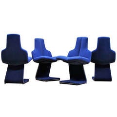 1960
s Space Age Gastone Rinaldi Italian Dining Chairs for Rima