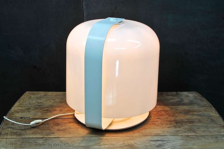 Mid-Century Modern Monumental Lucite Dome Lantern Table Lamp Luigi Massoni Vintage Italian For Sale