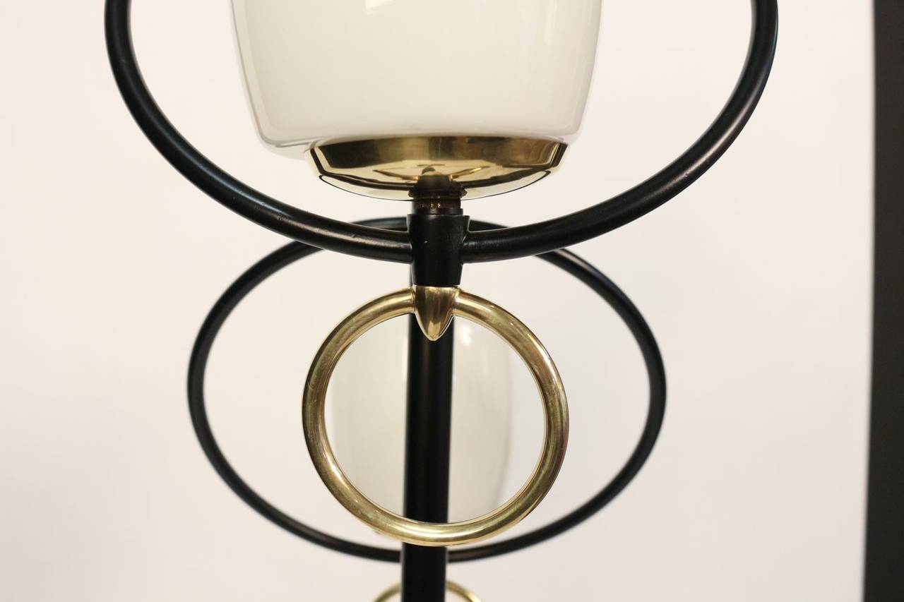 Brass 1950s 'Buckle' Floor Lamp by Stilnovo