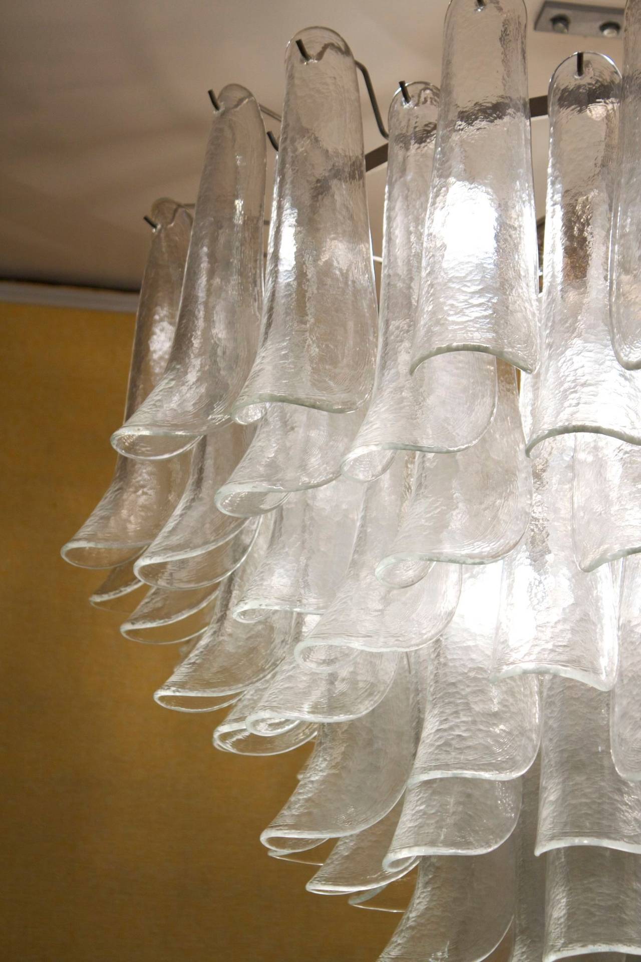 French 1970s 'Lotus' Chandelier by Murano
