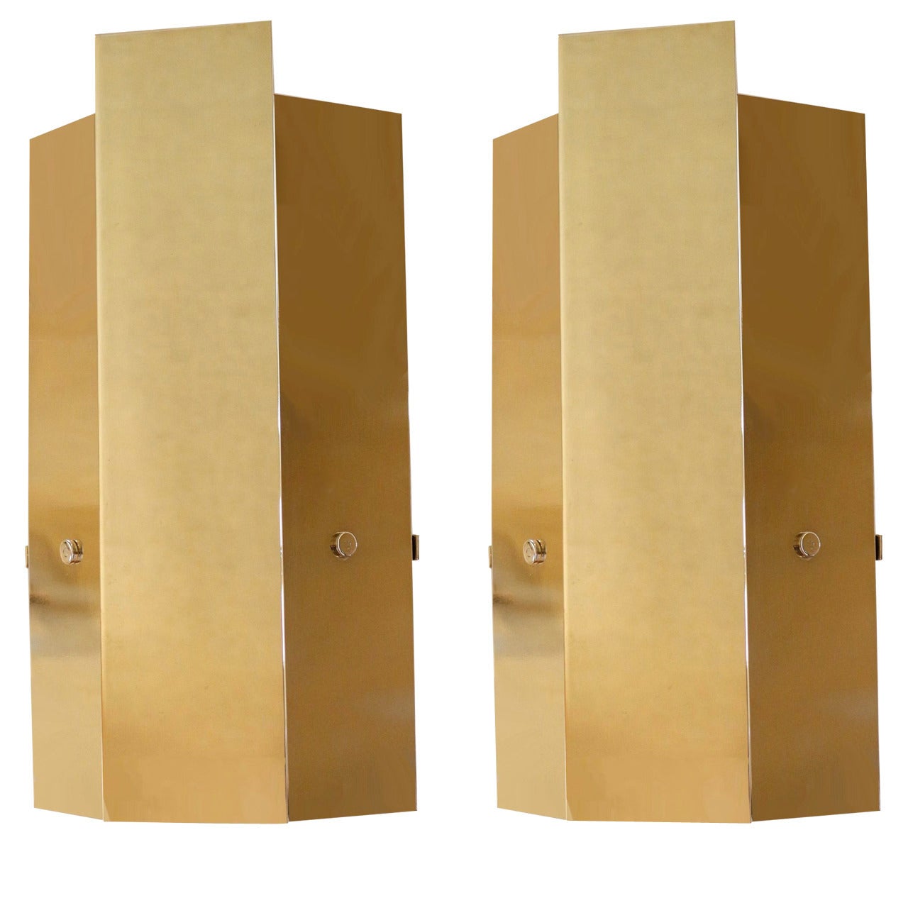 Large Pair of 1970s Sconces by Maison Roche