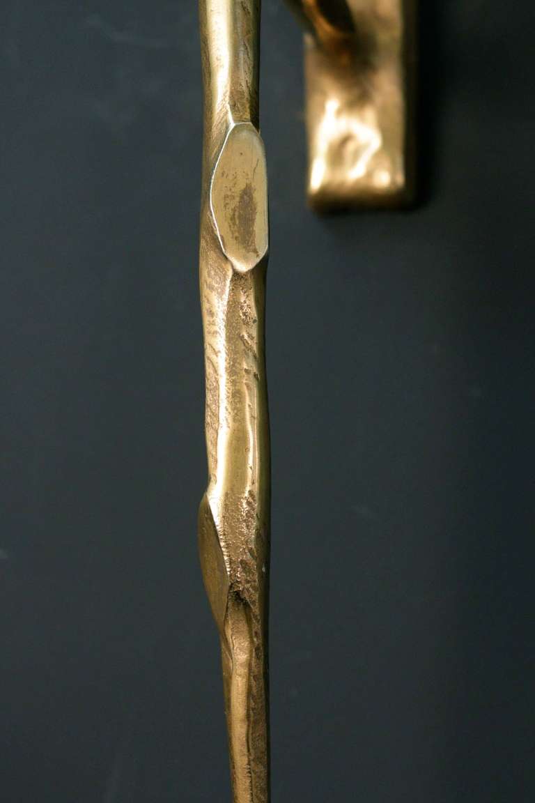 Pair of 1950's Asymmetrical Naturalist Sconces by Felix Agostini 1