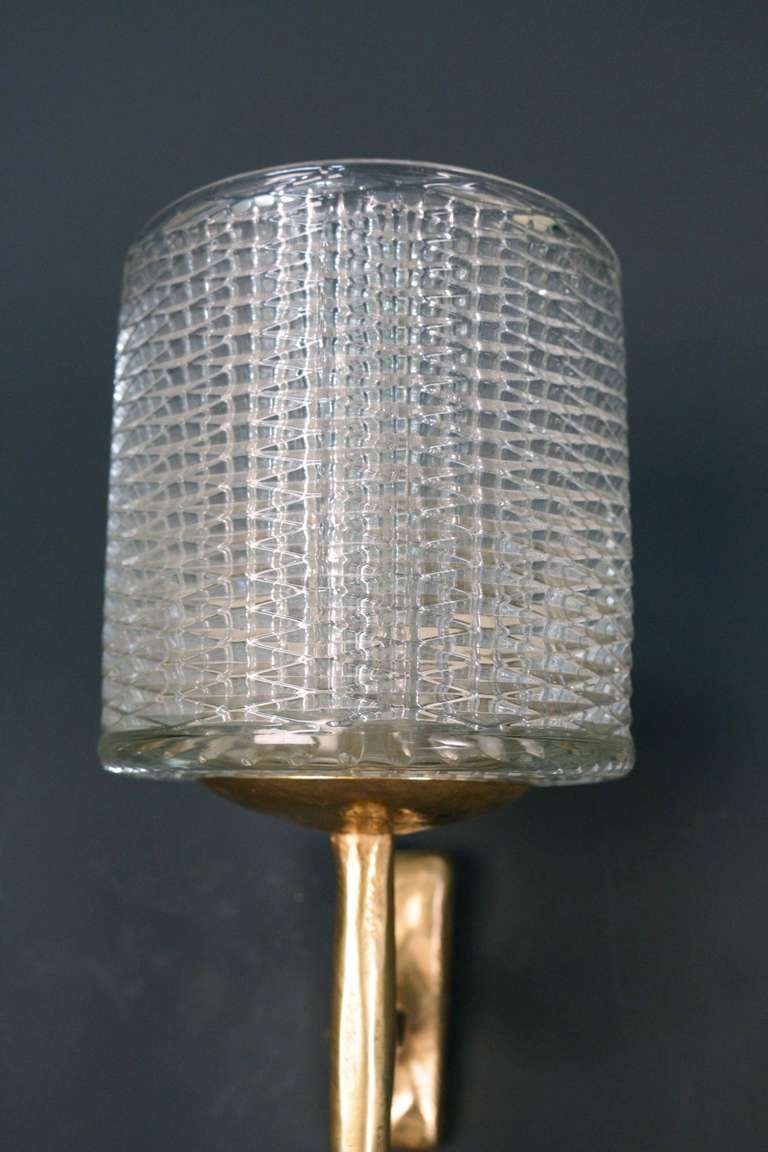 Pair of 1950's Asymmetrical Naturalist Sconces by Felix Agostini In Good Condition In Saint-Ouen, FR