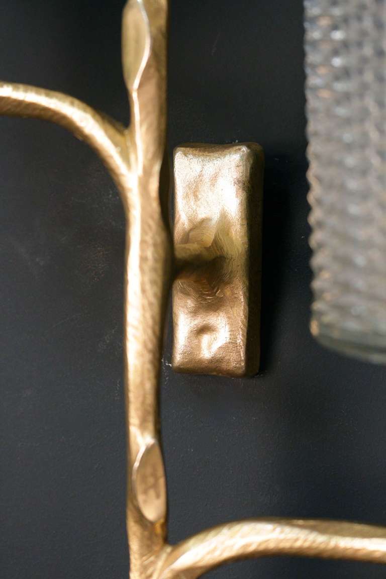 Pair of 1950's Asymmetrical Naturalist Sconces by Felix Agostini 2