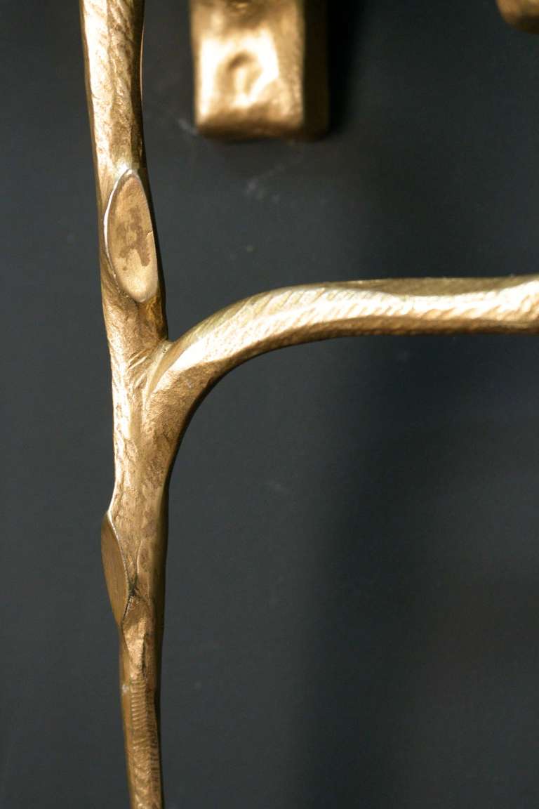Pair of 1950's Asymmetrical Naturalist Sconces by Felix Agostini 4