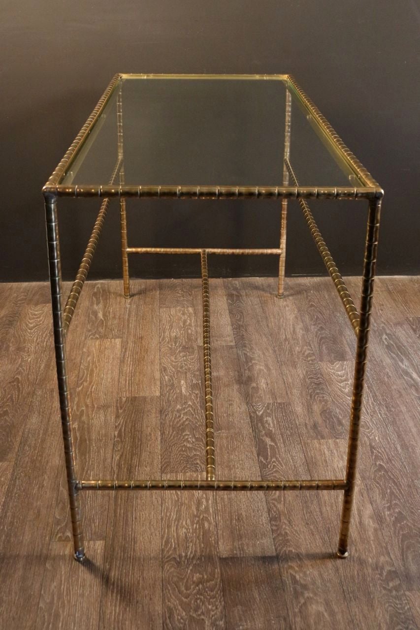 Large 1950s Console Table by Maison Bagues In Good Condition In Saint-Ouen, FR