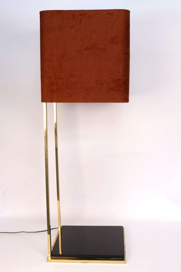 Brass Large 1970s Lamp Attributed to Maison Charles