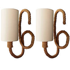 Large Pair of 1950s Sconces by Adrien Audoux and Frida Minet, Ecole de Nice