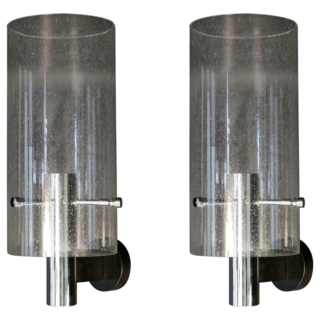 Large Pair of 1970s Sconces by Gaetano Sciolari