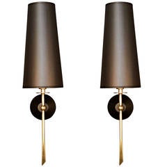 Pair of 1950s 'Torchere' Sconces by Maison Lunel