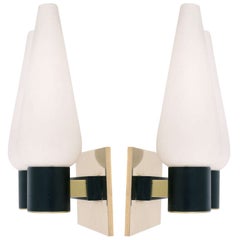 Pair of 1950's Double Sconces by Maison Arlus