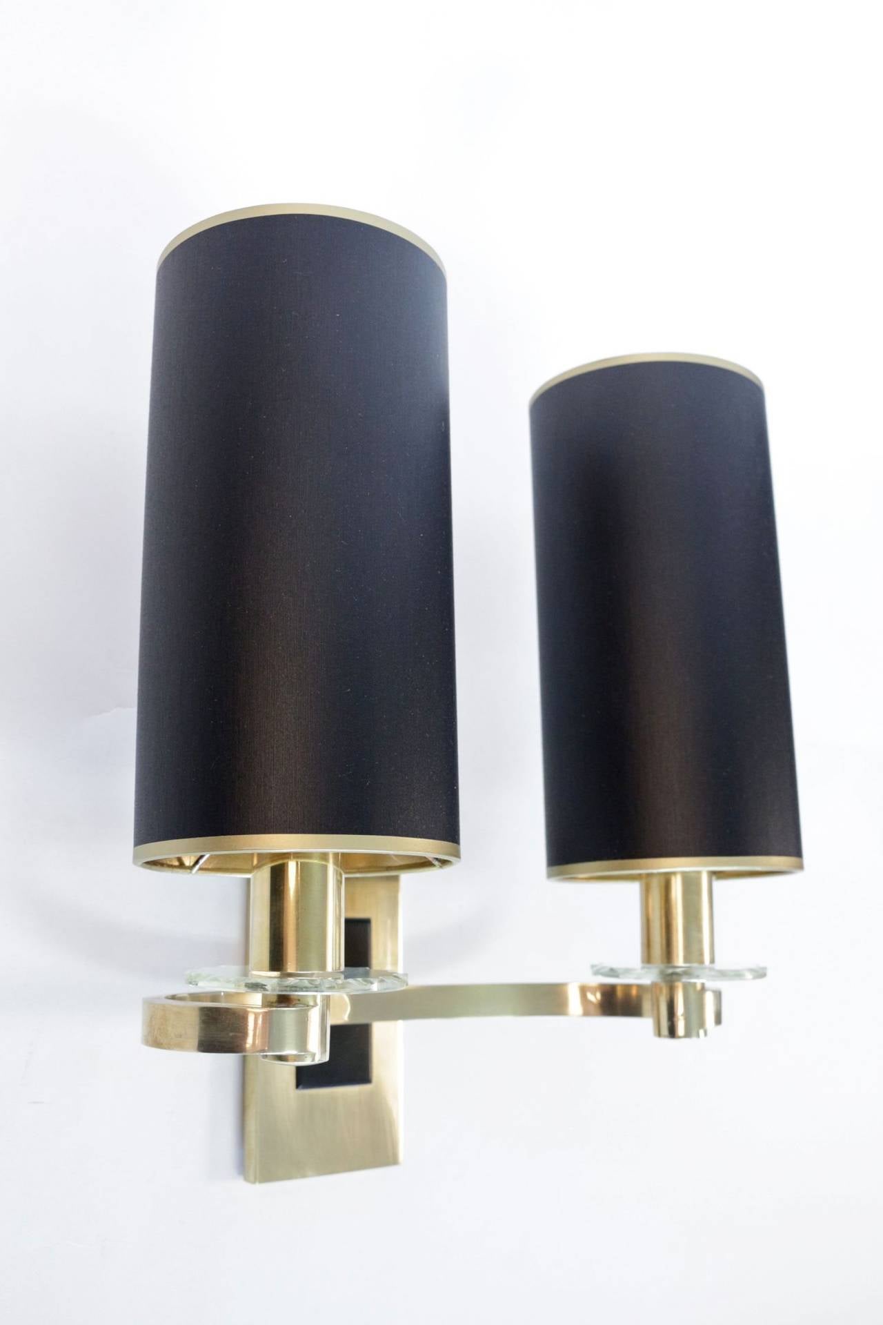 Mid-20th Century Pair of 1940s Sconces by Ateliers Petitot