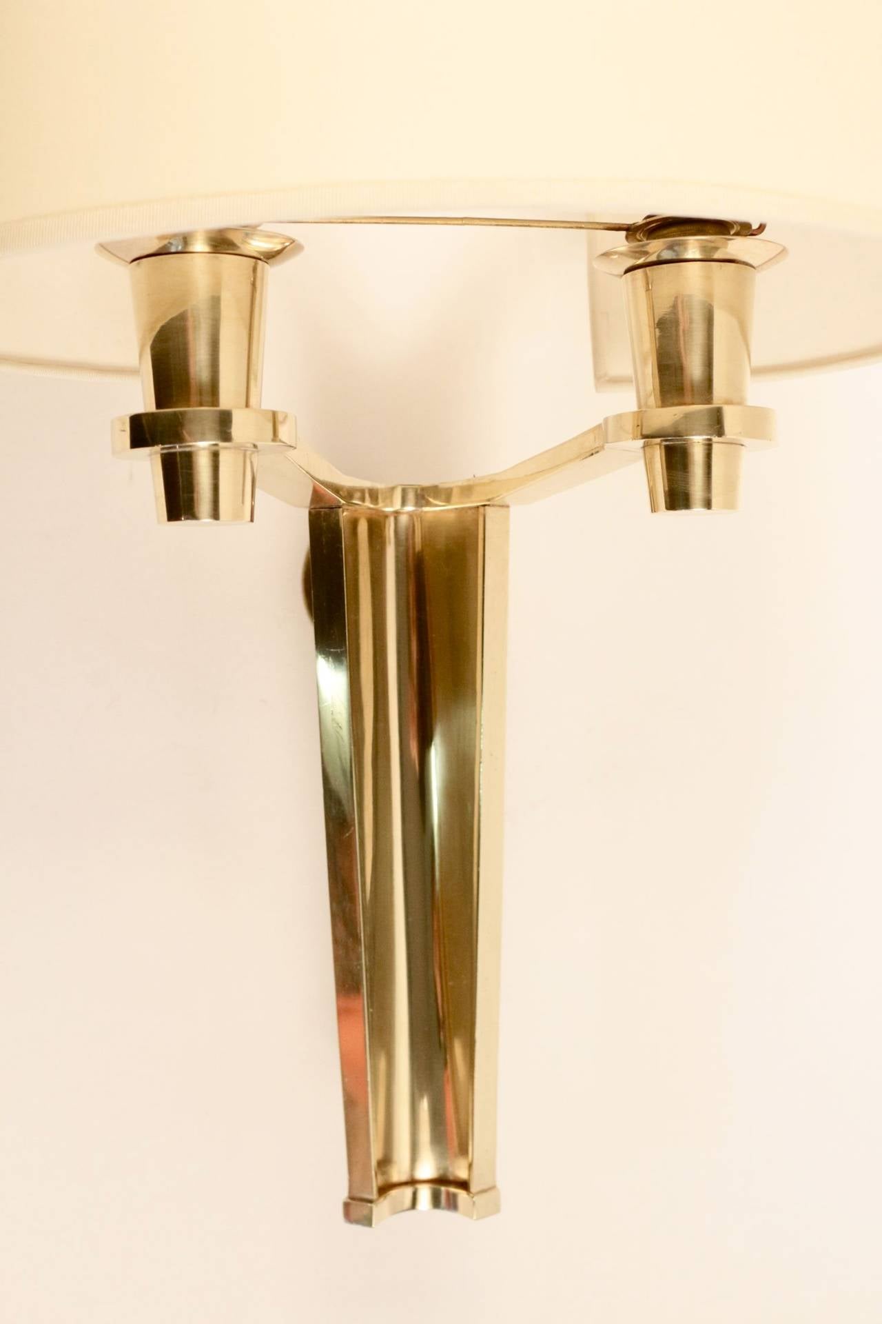 Large Pair of 1940s Sconces Attributed to Maxime Old In Good Condition In Saint-Ouen, FR