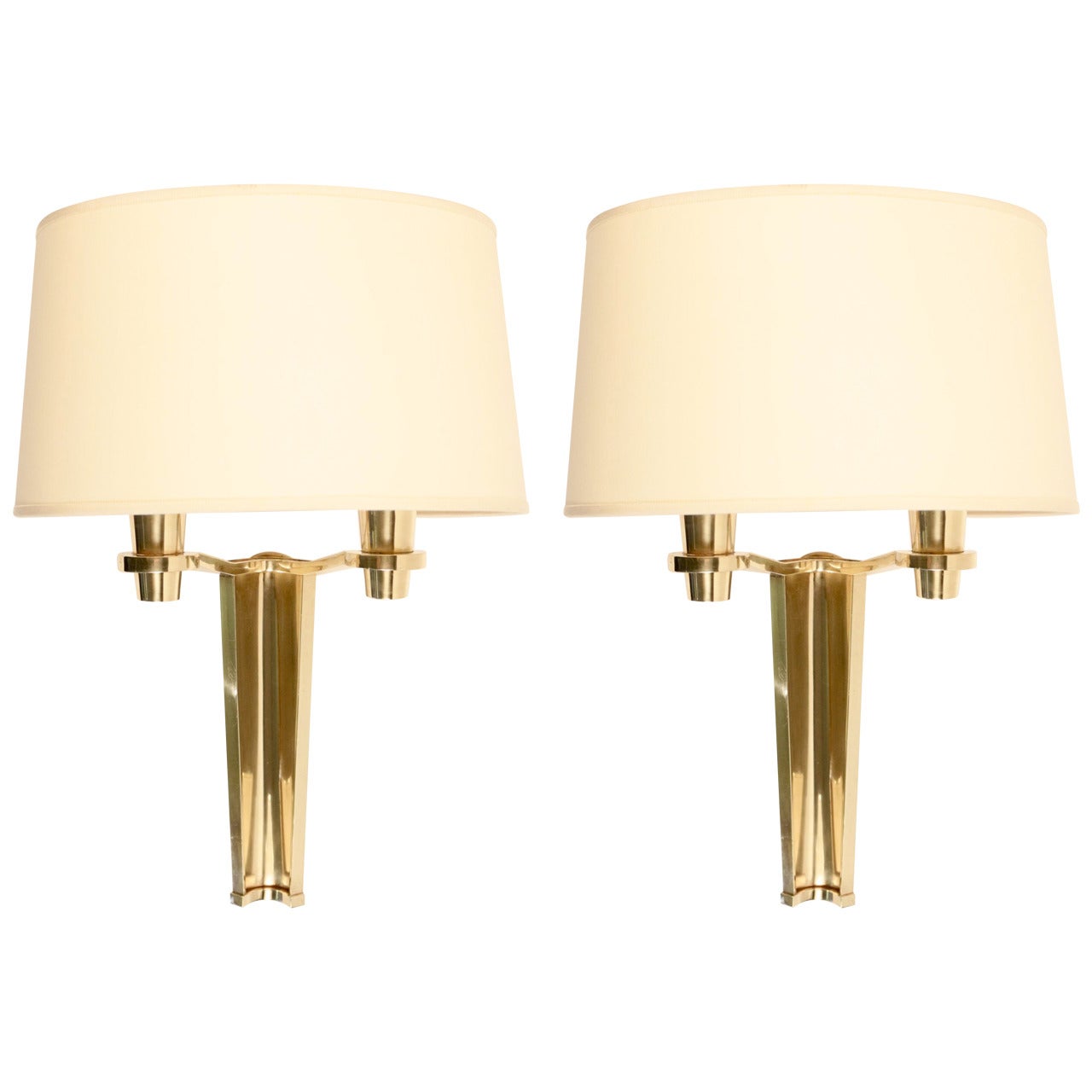 Large Pair of 1940s Sconces Attributed to Maxime Old