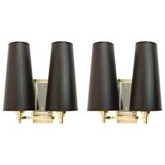 Pair of 1950s Sconces by Aeliers Petitot