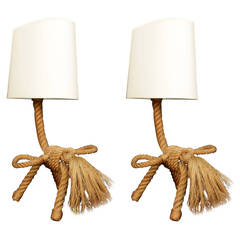 Pair of 1950s 
SmallHorse
 Table Lamps by Adrien Audoux and Frida Minet