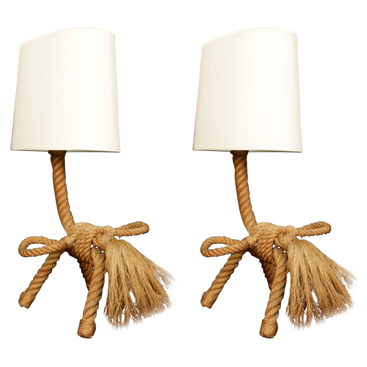 Pair of 1950s 'SmallHorse' Table Lamps by Adrien Audoux and Frida Minet