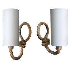 Pair of 1950s Sconces by Audoux-Minet