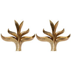 Pair of 1970 'Foliage' Sconces by Richard Faure