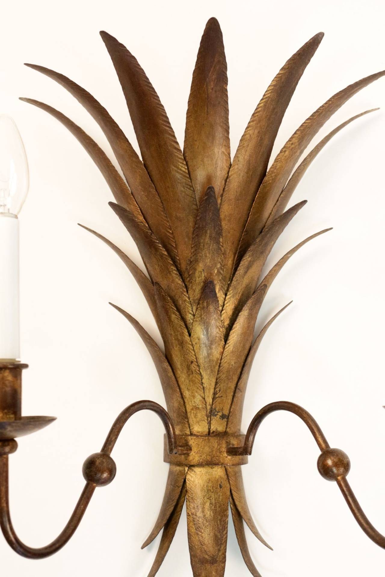 Pair of 1960s 'Palm Trees' Sconces by Maison Jansen
