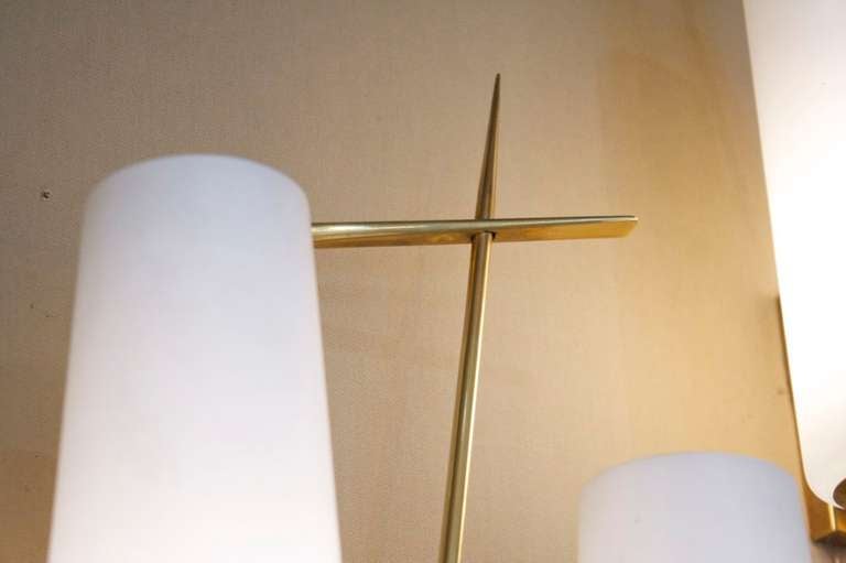 Brass Pair of Asymmetrical Sconces by Arlus House