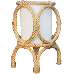 1950's Rope Lantern Table Lamp by Adrien Audoux and Frida Minet 2