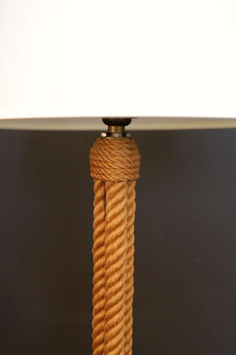 Mid-20th Century 1950's Rope Table Lamp by Adrien Audoux and Frida Minet