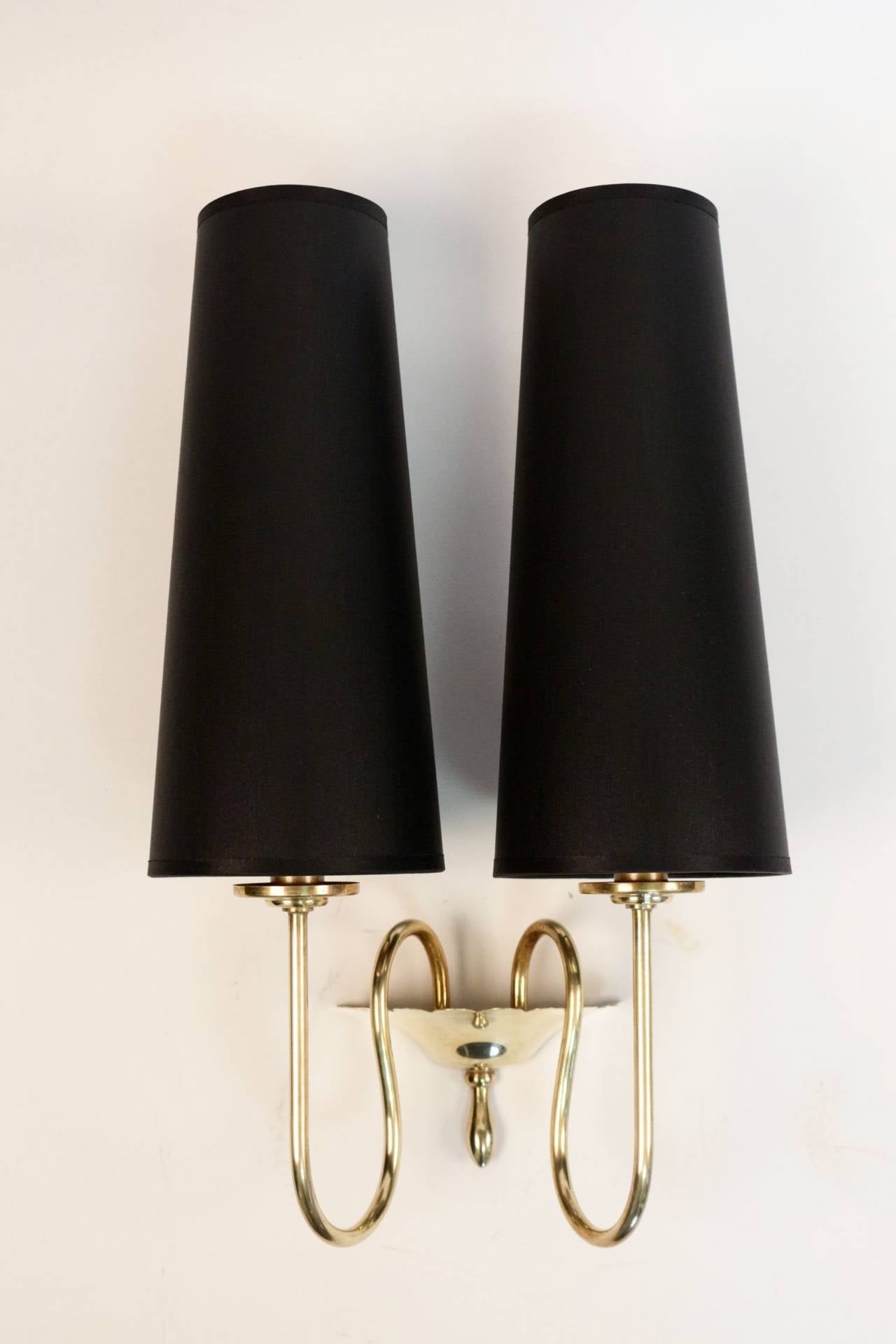 Mid-20th Century Pair of Neoclassical Sconces by Maison Arlus