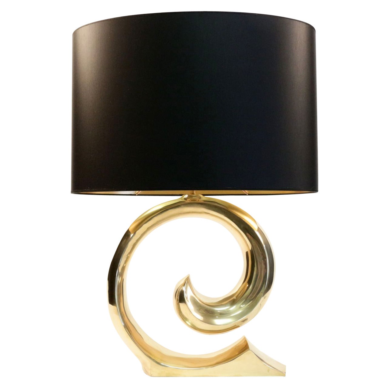 1970s Bronze Table Lamp 'The Wave'