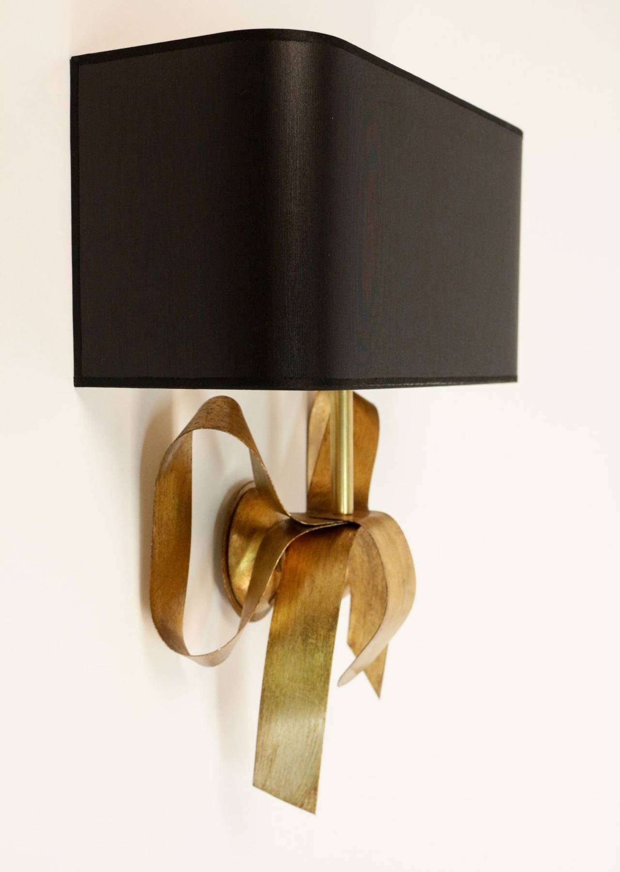 French Pair of 1970s 'Pretty Knot' Sconces by Maison FlorArt