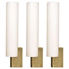 Set of Three 1970s Maison Lunel Sconces