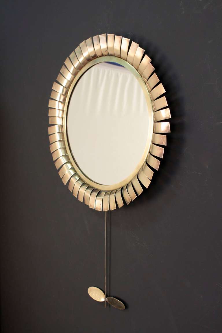 American 1970s Daisy Mirror Attributed to Jere Curtis