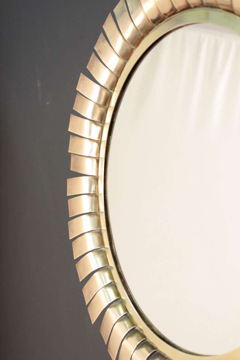 1970s Daisy Mirror Attributed to Jere Curtis 1