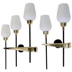Set of Three 1950s Sconces by Maison Lunel 8