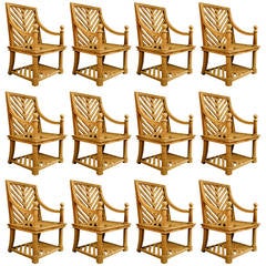 Rare Set of 12 Armchairs Attributed to Emilio Terry
