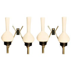 Pair of 1950s 'Spinning Top' Sconces Attributed to Stilnovo 7