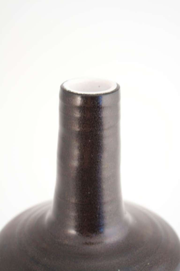 Enameled Stoneware Bottle signed by Marcel Guillot 1950 In Good Condition In Saint-Ouen, FR