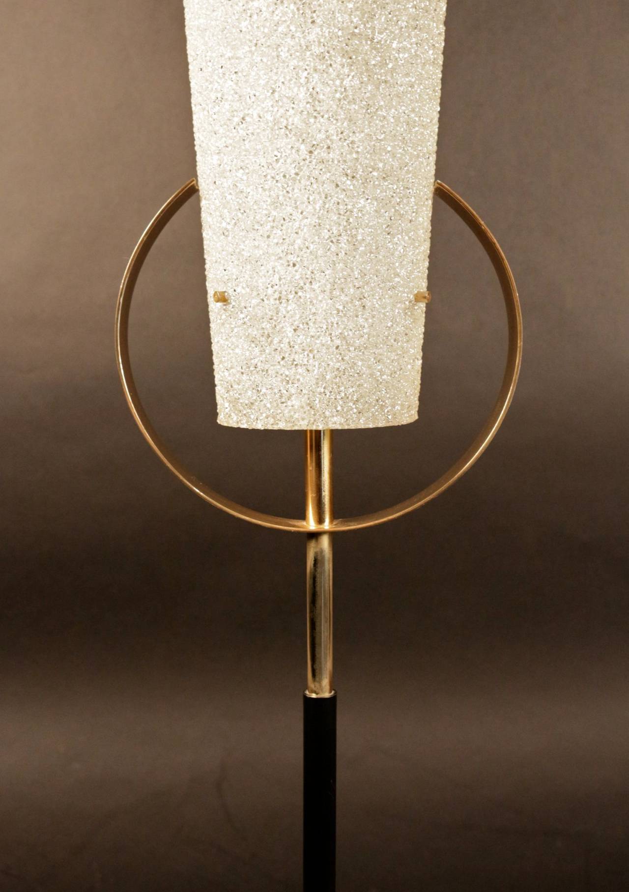 French 1950s Buckle Floor Lamp by Maison Lunel