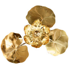 Large 1960s 'Waterlily' Vegetal Sconce 8