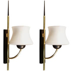 Pair of 1950s Sconces by Maison Arlus