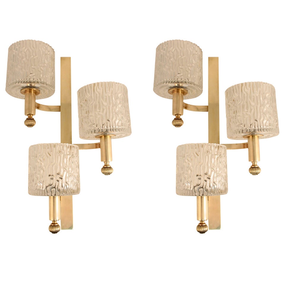 1960s Pair of Sconces from a Parisian Brasserie Restaurant