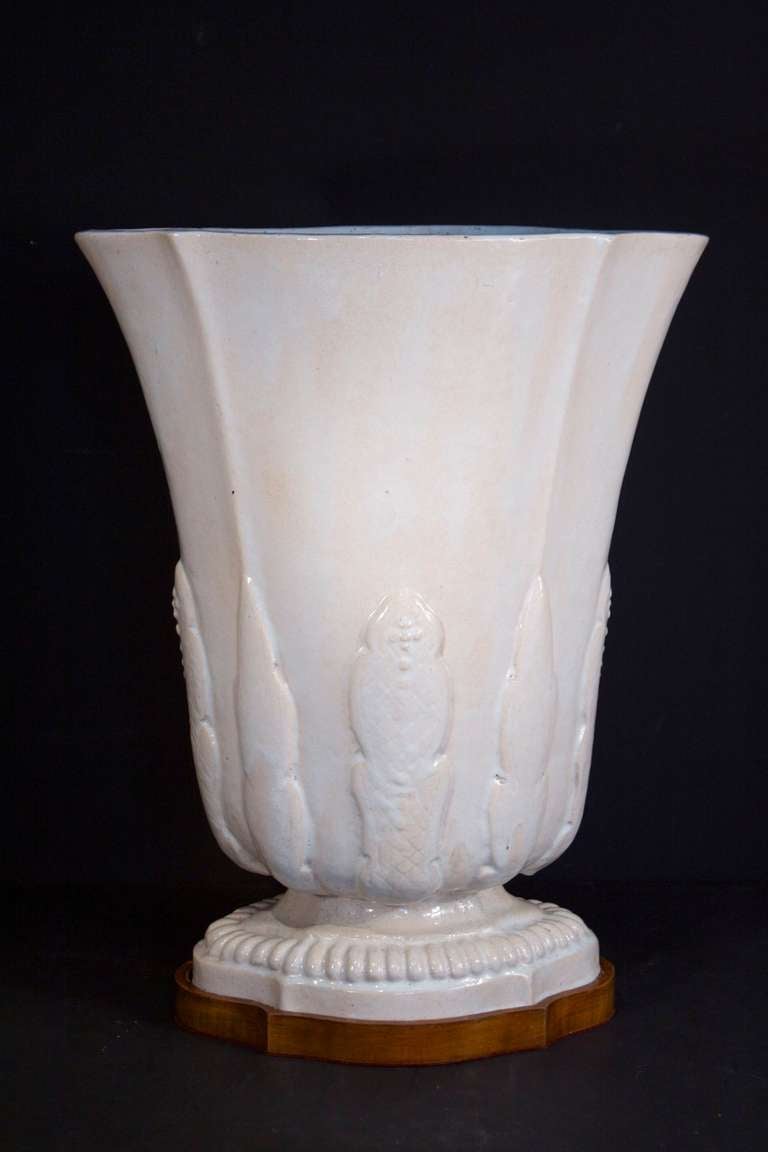 Ceramic Diffuser Vase Signed by F. Fernandez, 1940