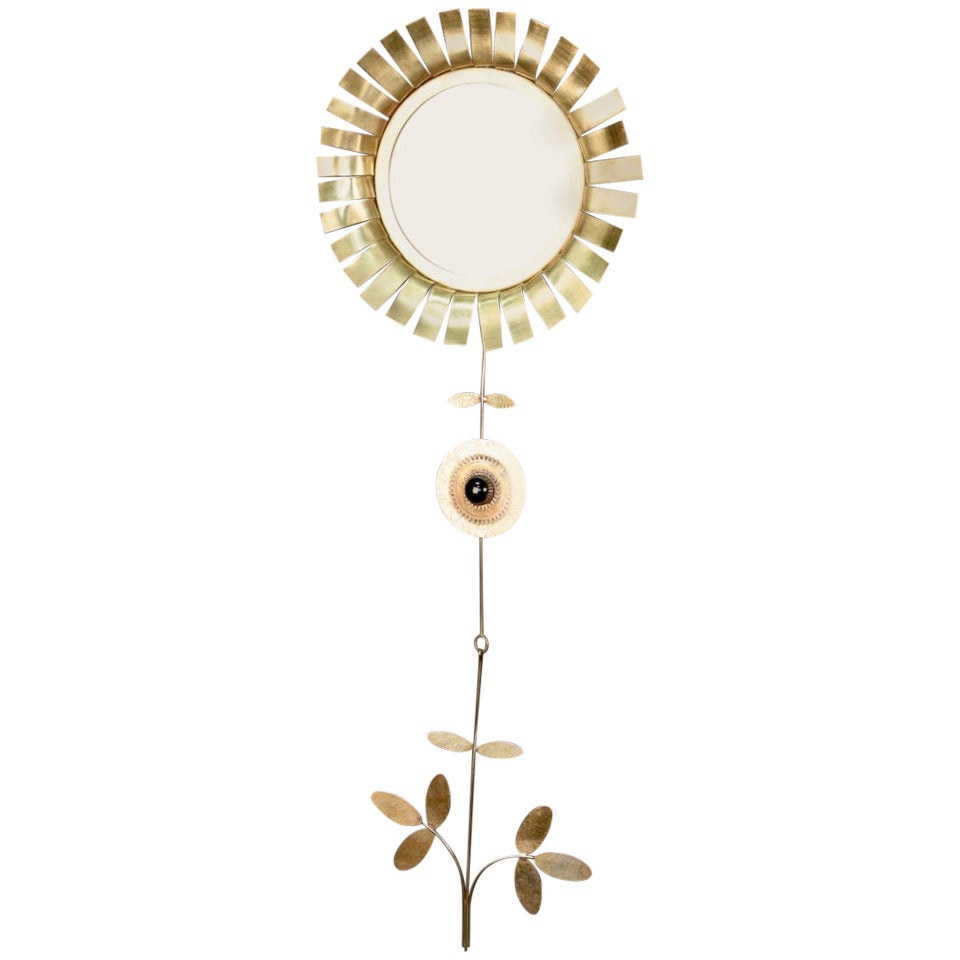 1970s "Daisy" Mirror by Chaty Vallauris, 1970