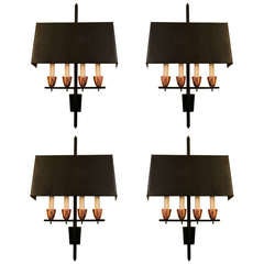 1965 Set of Four Sconces From The Paris Meurice Hotel
