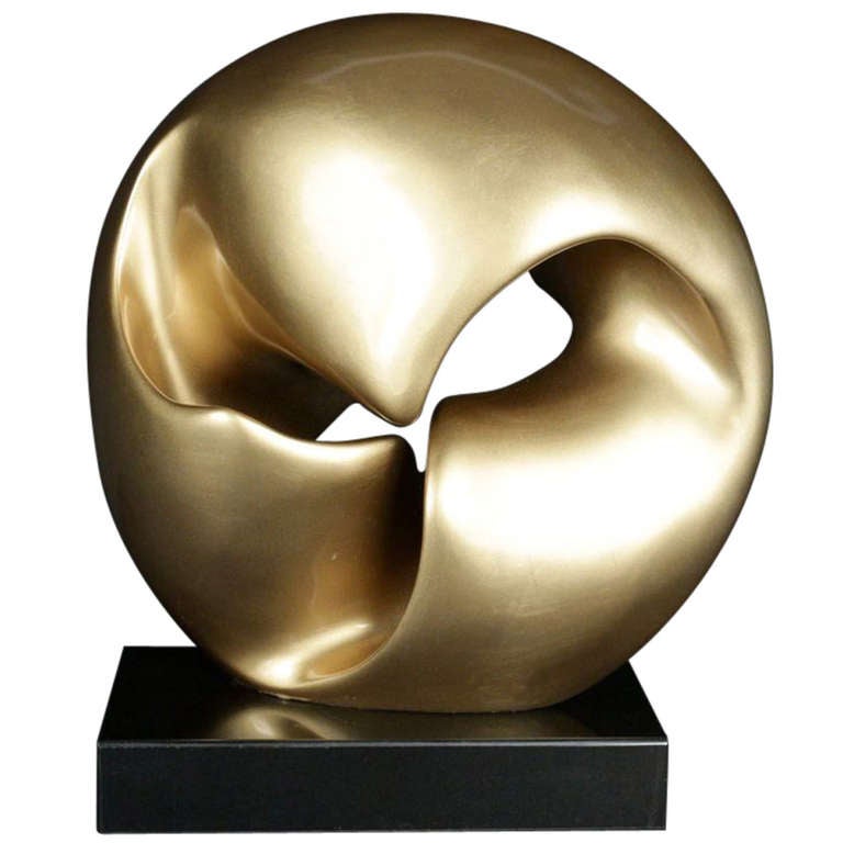 Contemporary Golden Sculpture For Sale at 1stdibs
