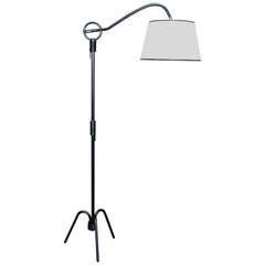 1950s Wrought Iron Steering-Rack Floor Lamp J Adnet 5