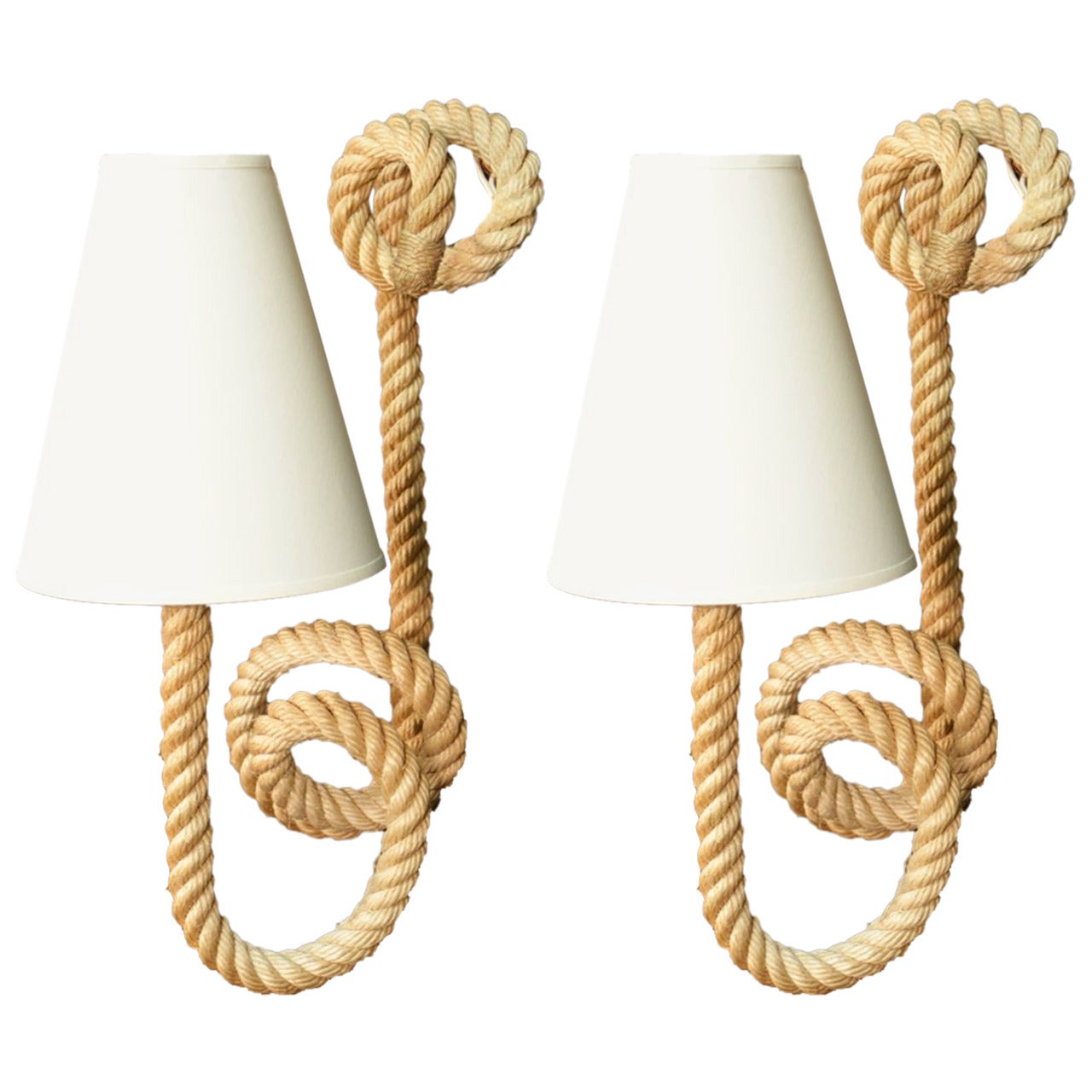 Large Pair of 1950s Sconces by Adrien Audoux and Frida Minet for Ecole de Nice
